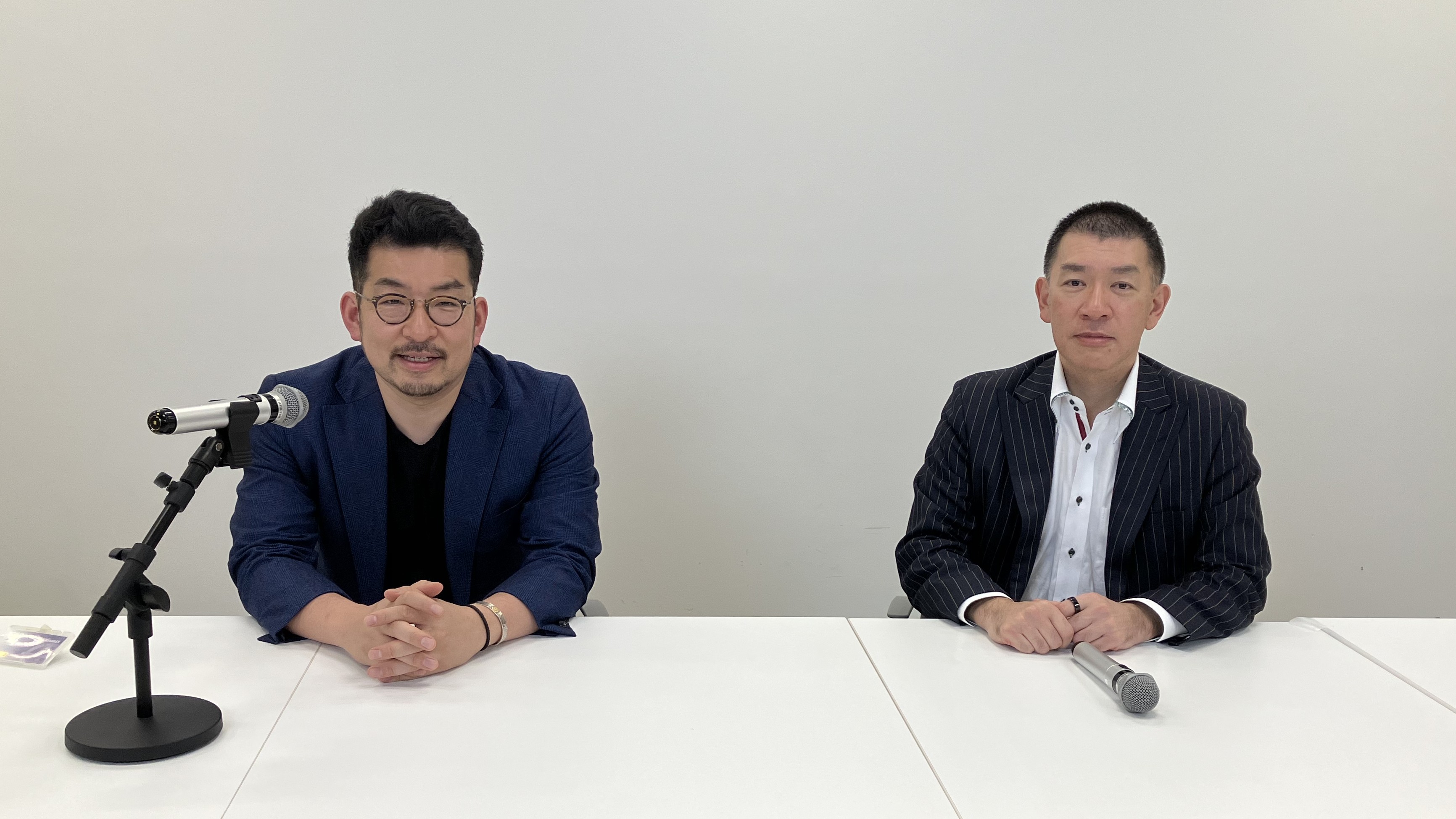 左からユニコーンファームCEO田所雅之氏、J-Search代表取締役 大槻昌彦
